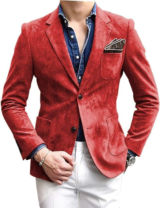 Herren eleganter Samtblazer mit modernem Schnitt und edlen Details EB