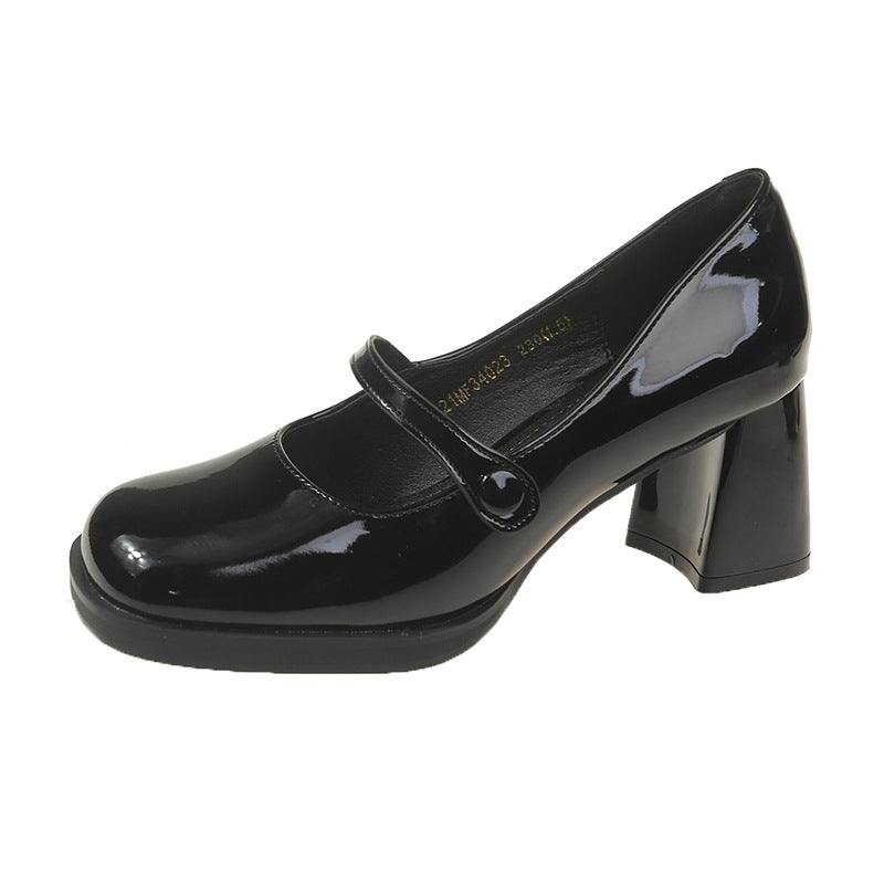 Damen elegante Pumps mit breitem Absatz EB