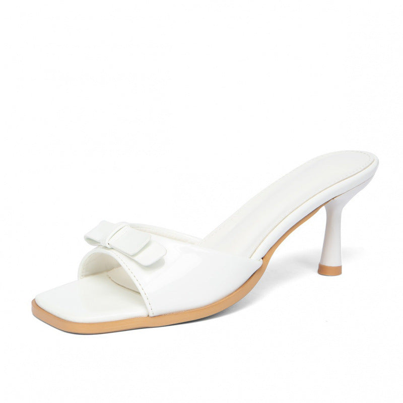 Damen elegante Slingback-Sandalen mit stilvollem Schleifendesign EB
