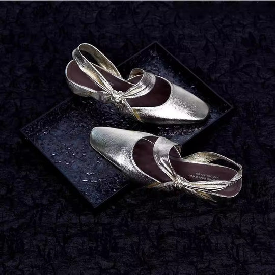 Damen Slingback-Pumps mit elegantem Knöchelriemen und modischem Glanz EB