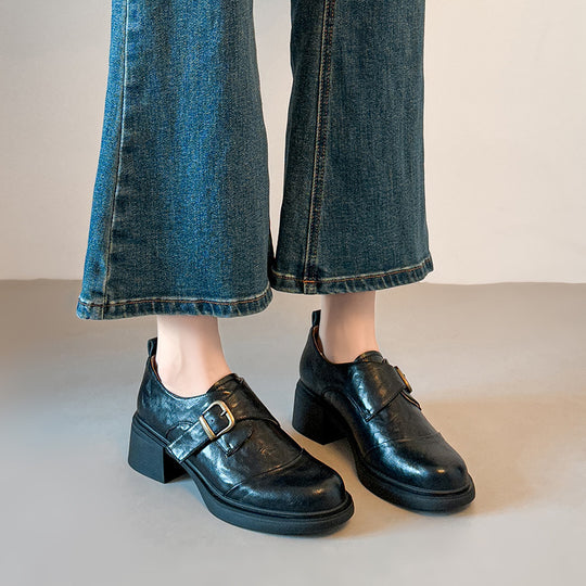 Damen Komfortable und stilvolle Schnür-Blockabsatzschuhe EB