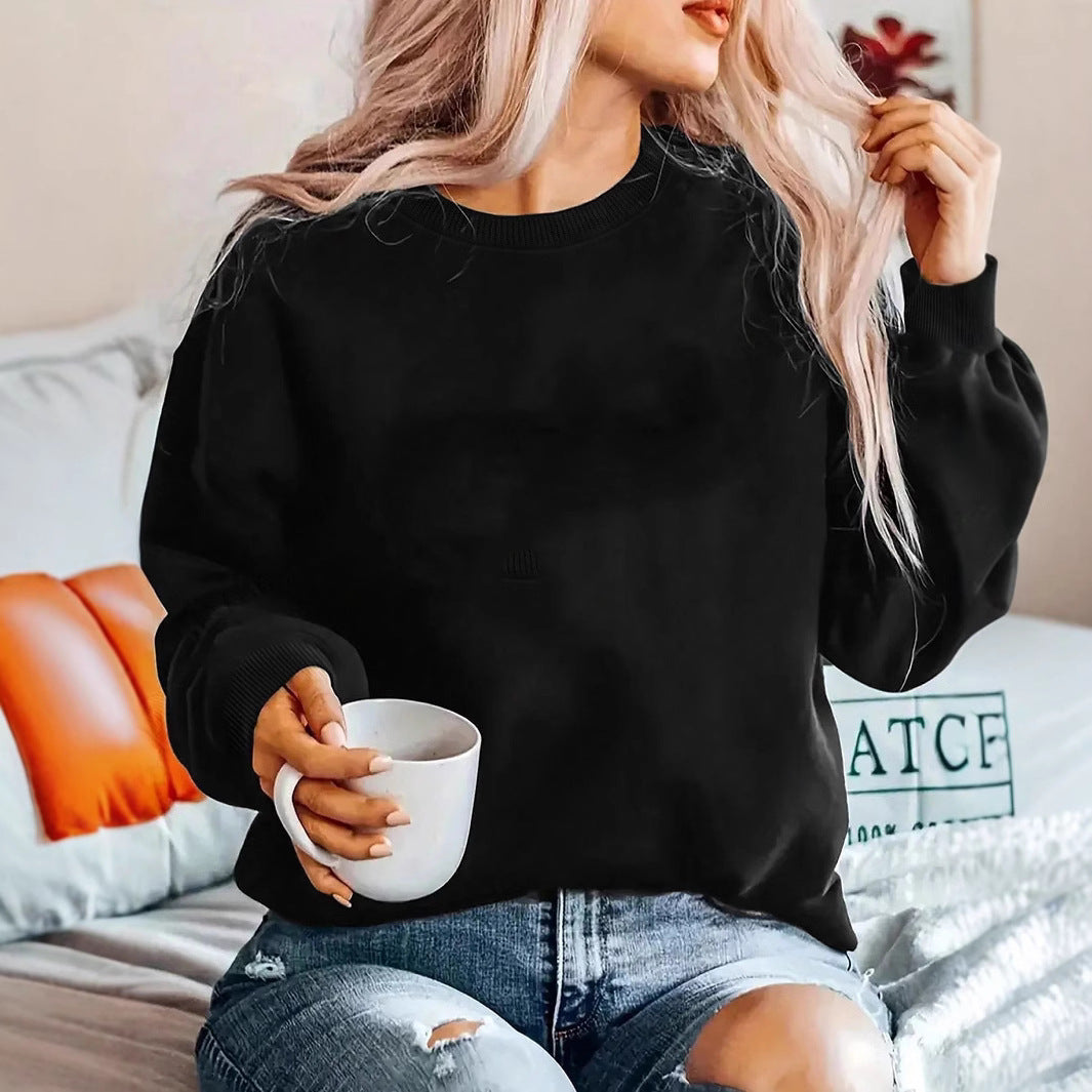 Damen Sportlicher Pullover mit trendy Grafikdesign EB