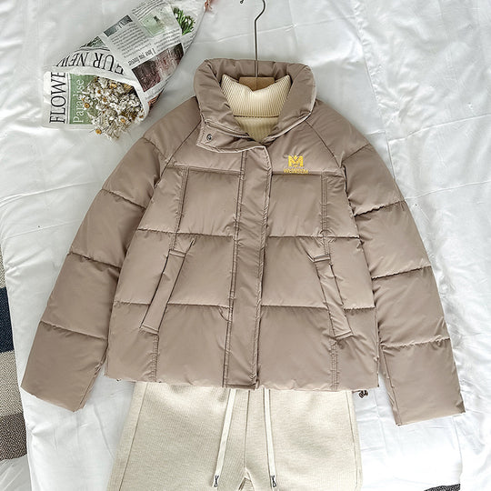 Damen nan kompakte Kurz-Steppjacke mit hochschließendem Stehkragen und schrägeingriff Taschen EB