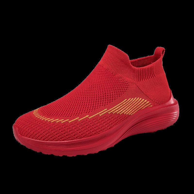 Damen Atmungsaktive Sport Sneakers mit flexiblem Strick-Obermaterial EB