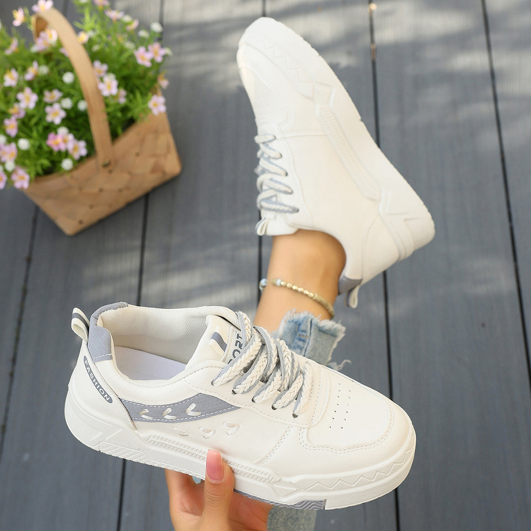 Damen Modische Sneaker mit atmungsaktiver Oberflächenstruktur und flexibler Sohle EB