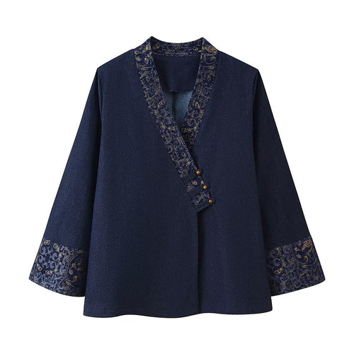 Damen elegante Jacke mit verzierten Ärmeln EB