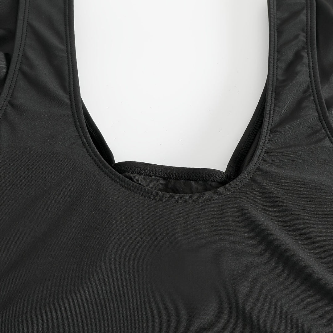 Damen figurbetonter Badeanzug mit elegantem Rüschendesign EB