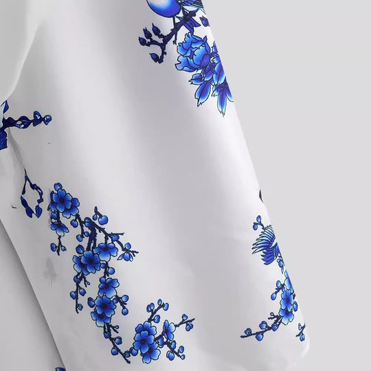 Herren Kurzarmhemd mit elegantem floralem Druck und hochwertigem Material EB