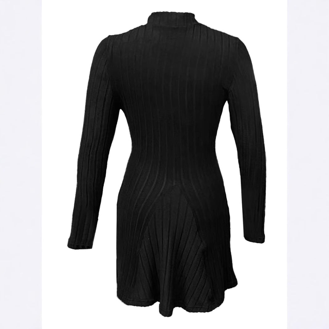 Damen Strickkleid mit eleganter Passform und langen Ärmeln EB