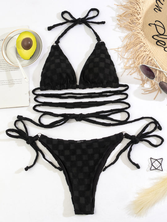 Damen Triangel-Bikini mit raffinierten Bindungselementen EB