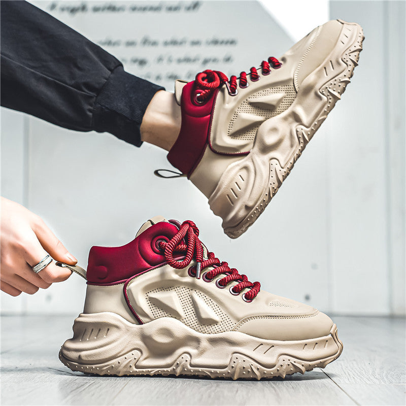 Herren urbane High-Top Tech-Chunky Sneaker mit griffiger Trailsohle und gepolstertem Knöchelkragen EB