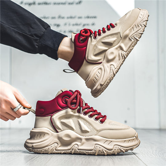 Herren urbane High-Top Tech-Chunky Sneaker mit griffiger Trailsohle und gepolstertem Knöchelkragen EB
