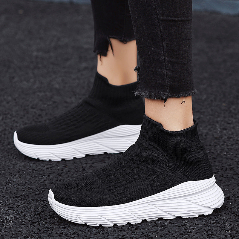 Damen Sportliche Strick-Sneaker mit elastischer Sohle EB