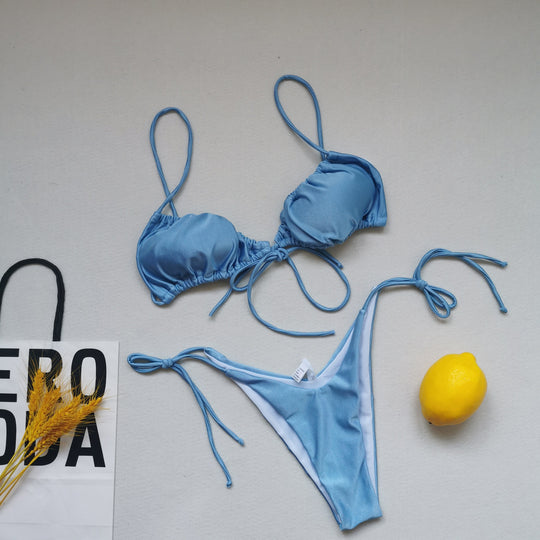 Damen Triangel-Bikini mit regulierbaren Bindebändern EB