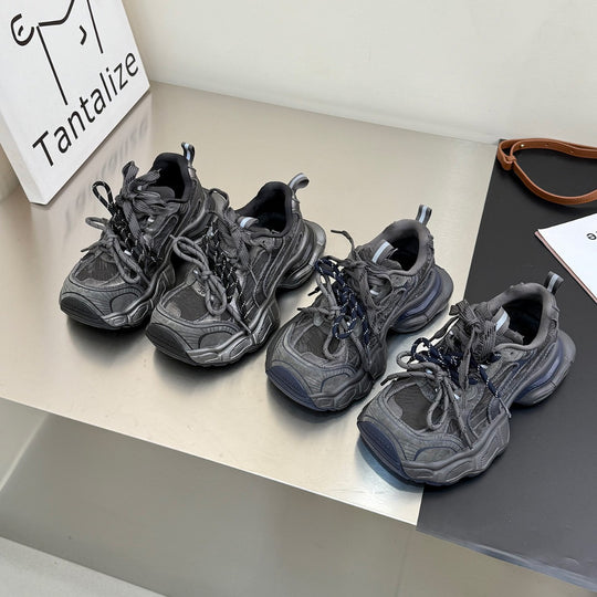 Damen Sportliche Chunky Sneakers mit atmungsaktiver Mesh-Oberfläche EB