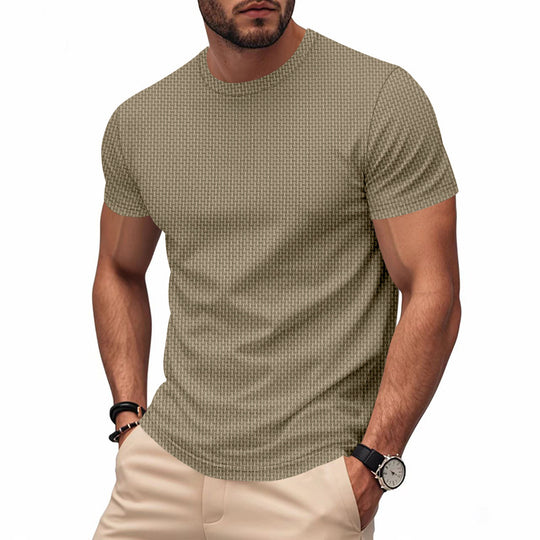 Herren Atmungsaktives Kurzarm-T-Shirt mit stylischem Reißverschluss EB