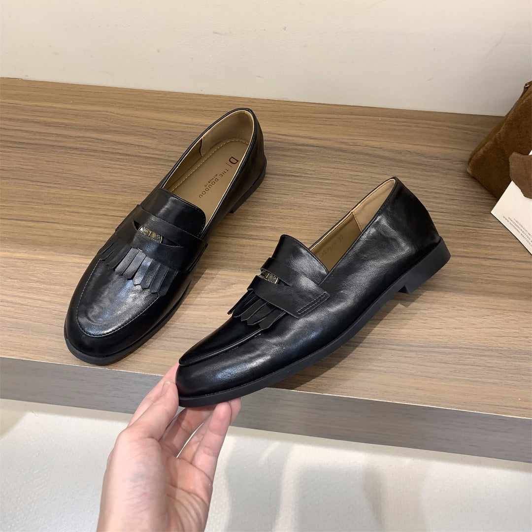 Damen elegante Mokassins mit modischem Quasten-Design EB