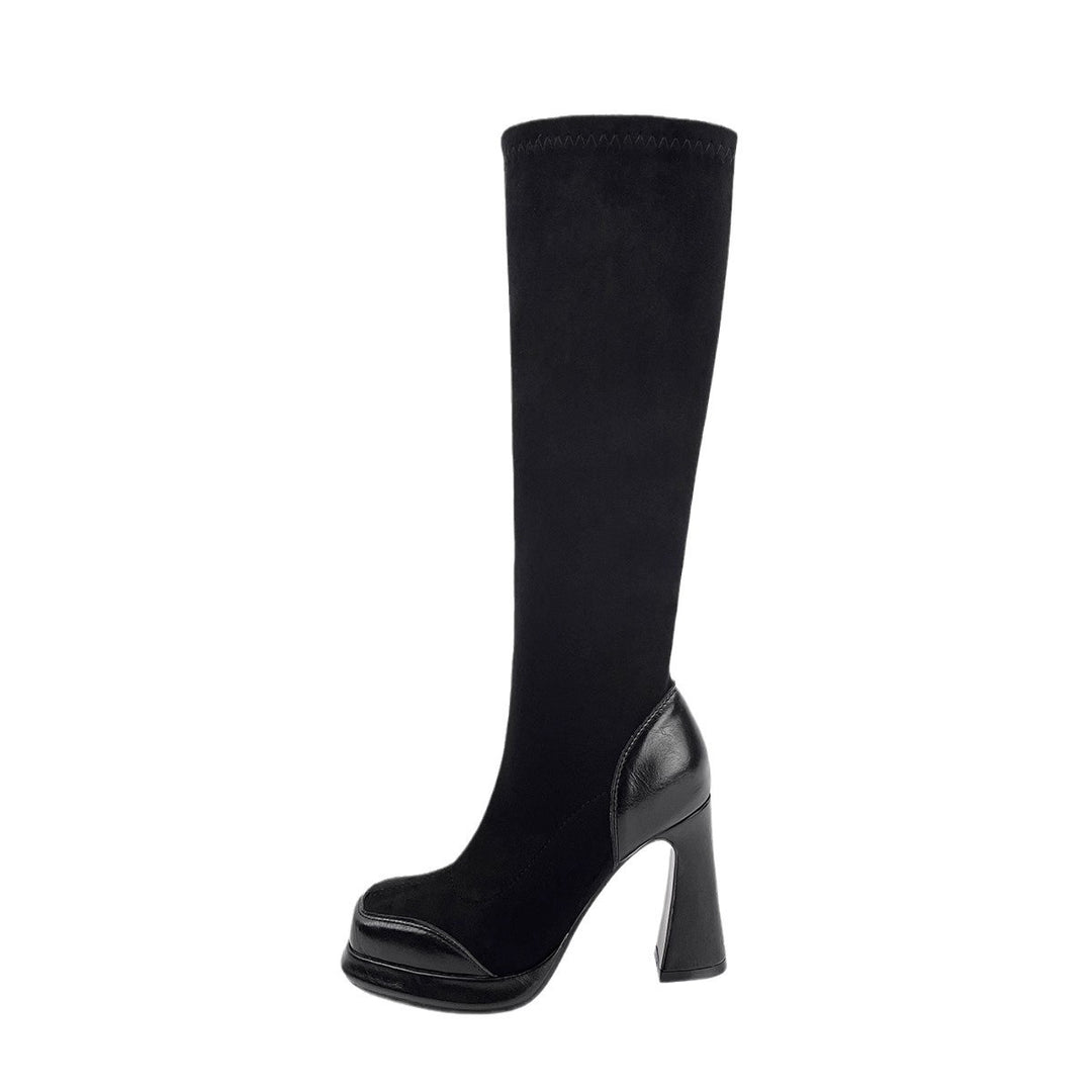 EB | Über-die-Knie-Stiefel mit Blockabsatz