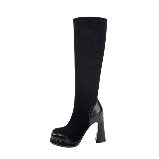 EB | Über-die-Knie-Stiefel mit Blockabsatz