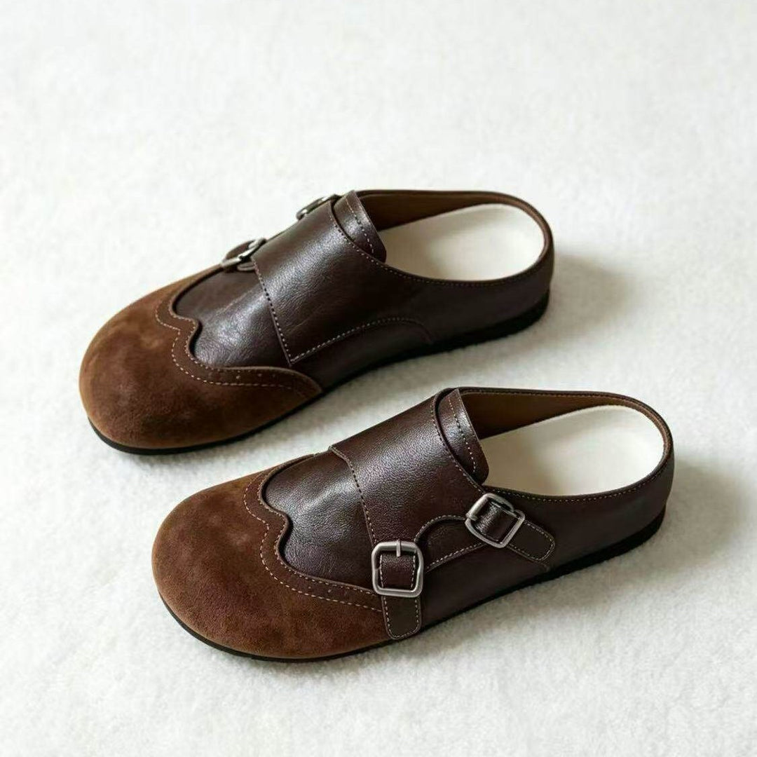 Damen elegante Clogs mit modischem Schnallen-Design EB