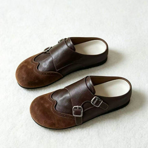 Damen elegante Clogs mit modischem Schnallen-Design EB