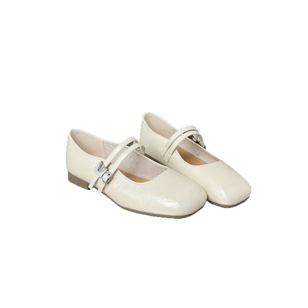 Damen Elegante Ballerinas mit doppeltem Riemendesign und komfortabler Innensohle EB