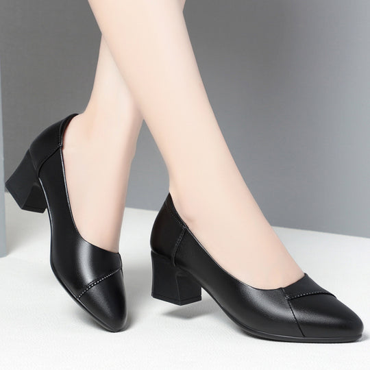 Damen Bequeme Pumps mit elegantem Blockabsatz und klassischem Design EB
