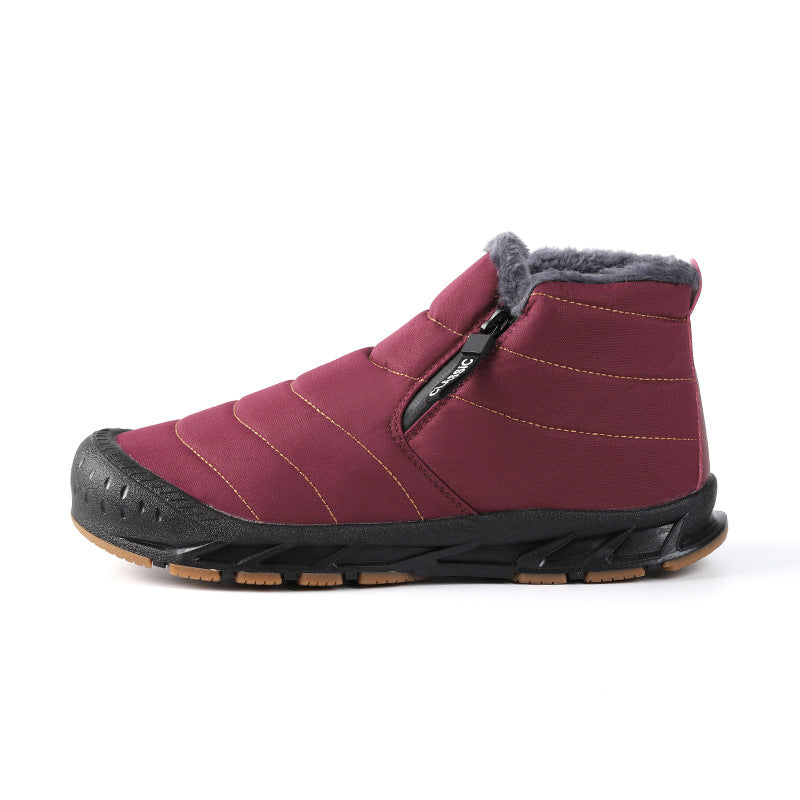 Damen gefütterte Winterboots mit rutschfester Sohle und praktischem Klettverschluss EB