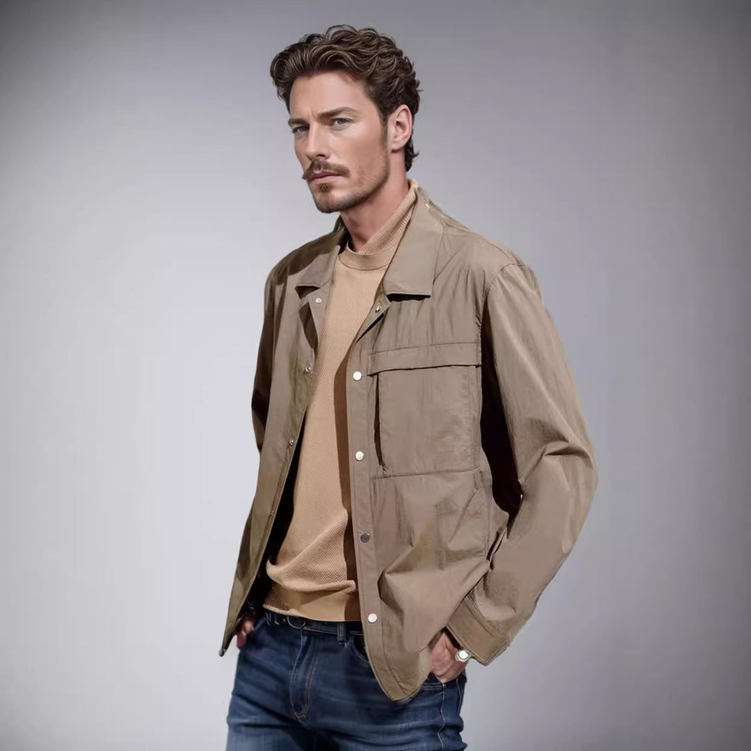 Herren modische Übergangsjacke mit praktischen Taschen und modernem Schnitt EB