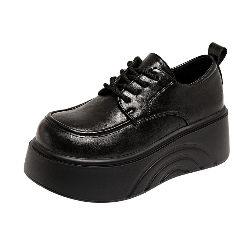 Damen Chunky Plateau Sneakers mit modischem Kunstleder-Obermaterial EB