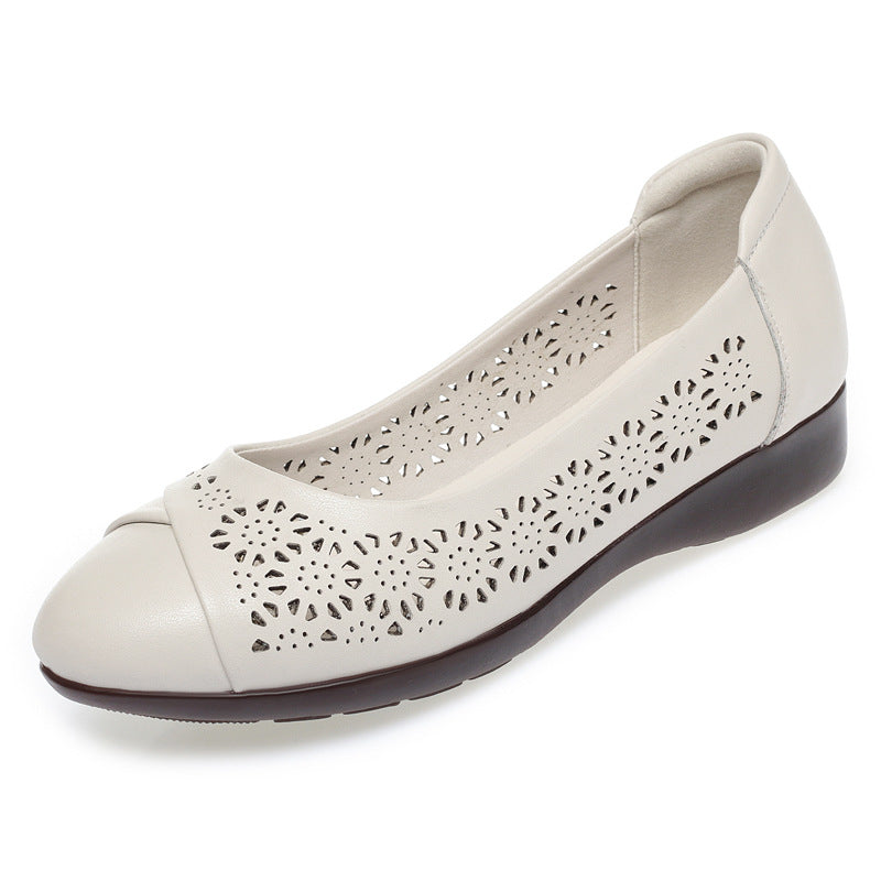 Damen Ballerinas mit atmungsaktivem Lochmuster und flexibler Sohle EB