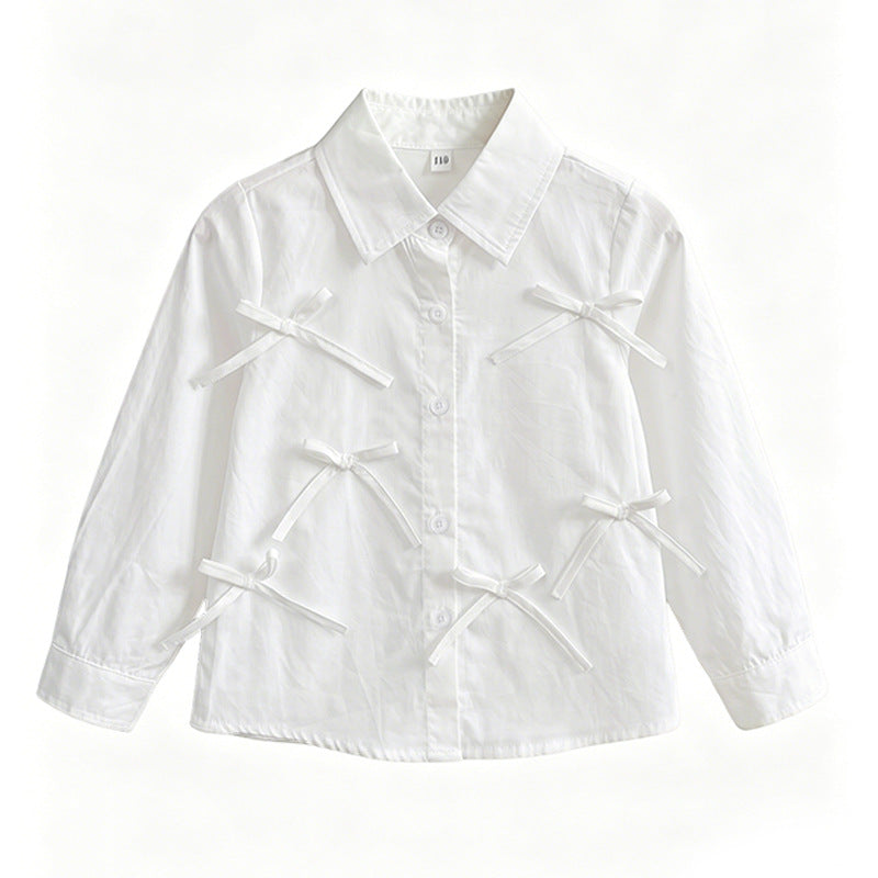 Mädchen Bluse mit liebevollen Schleifendetails EB