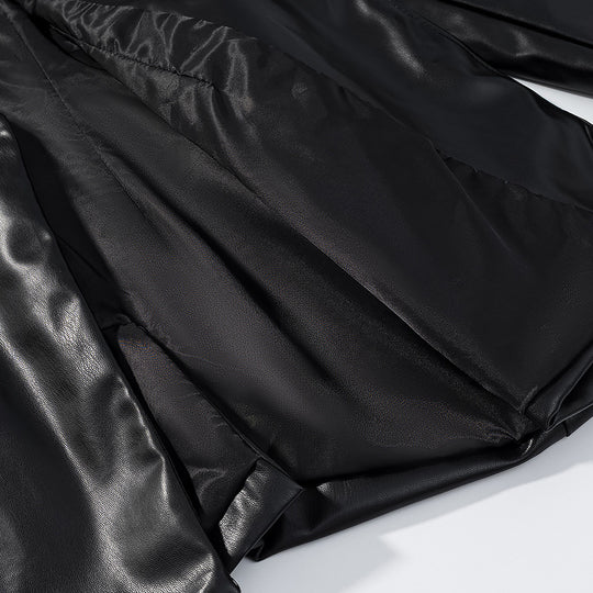 Damen elegante Kunstlederjacke EB
