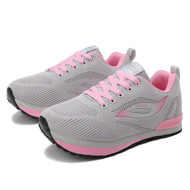 Damen Sportliche Sneakers mit atmungsaktivem Strick-Obermaterial EB