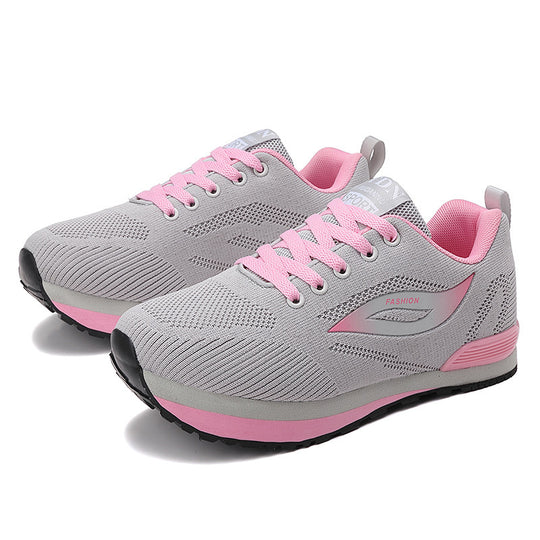 Damen Sportliche Sneakers mit atmungsaktivem Strick-Obermaterial EB