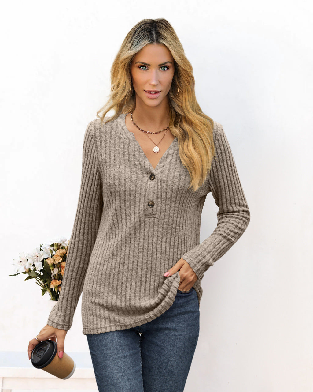 Damen lässiges Langarmshirt EB
