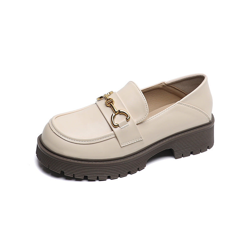 Damen Mokassin-Schuhe mit modischer Schnallenverzierung und robuster Sohle EB
