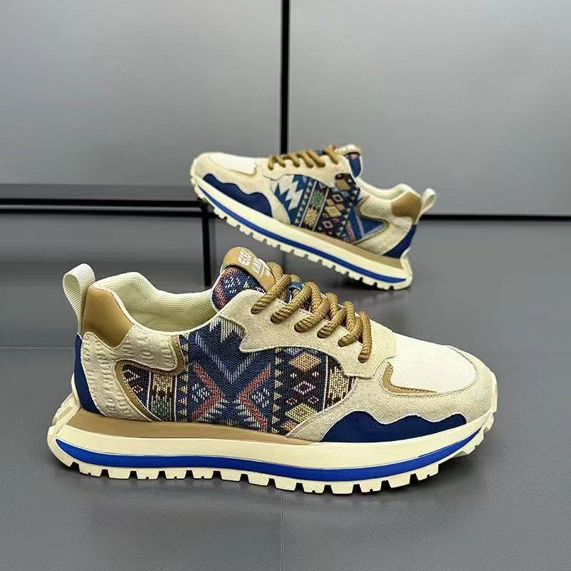 Damen Lifestyle Sneakers mit modernem Ethno-Muster und rutschfester Sohle EB