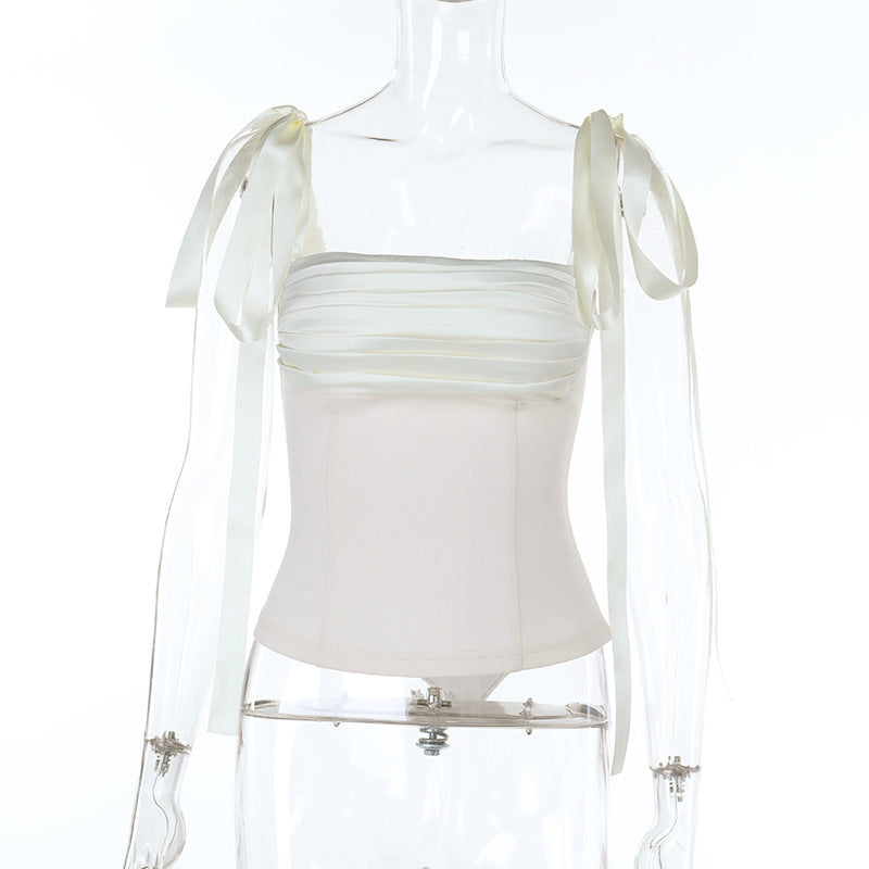Damen Bandeau-Oberteil mit feinen Rüschendetails EB