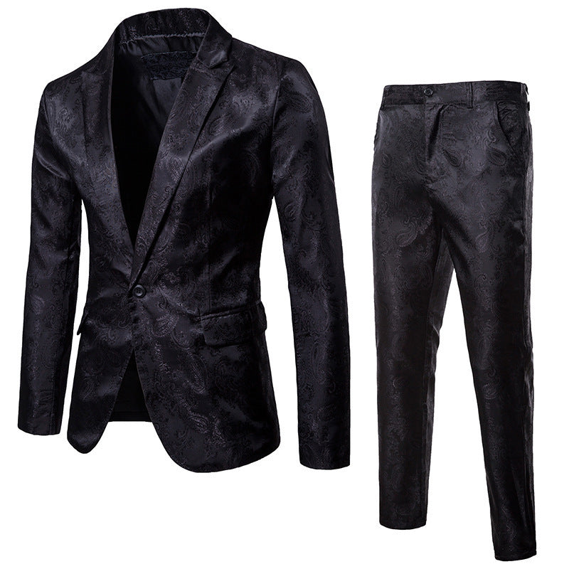Herren elegantes Anzug-Set mit feinem Paisleymuster EB
