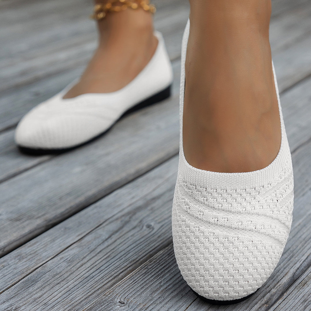Damen komfortable Slipper mit innovativem Strickdesign EB