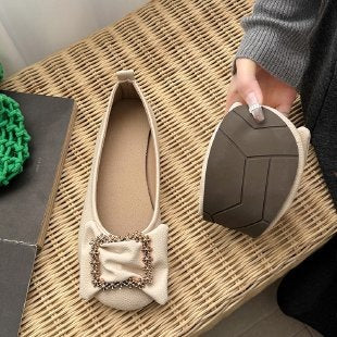 Damen Ballerinas mit dekorativer Schmuckschließe EB