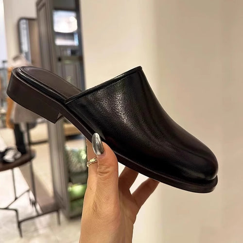 Damen elegante Pantoletten mit weichem Lederoberteil und komfortabler Innensohle EB