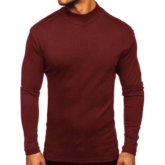 Herren Langarmshirt mit Stehkragen aus hochwertigem Material EB