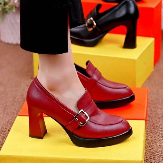 Damen Elegante High Heels mit Schnallen-Design EB