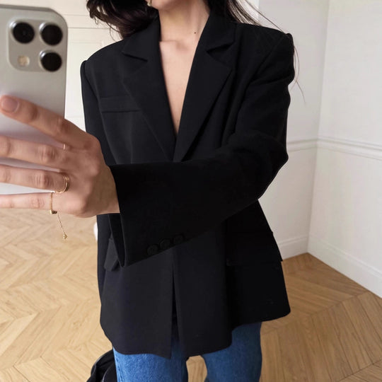 Damen Blazer mit betontem Schnitt und Taschen EB