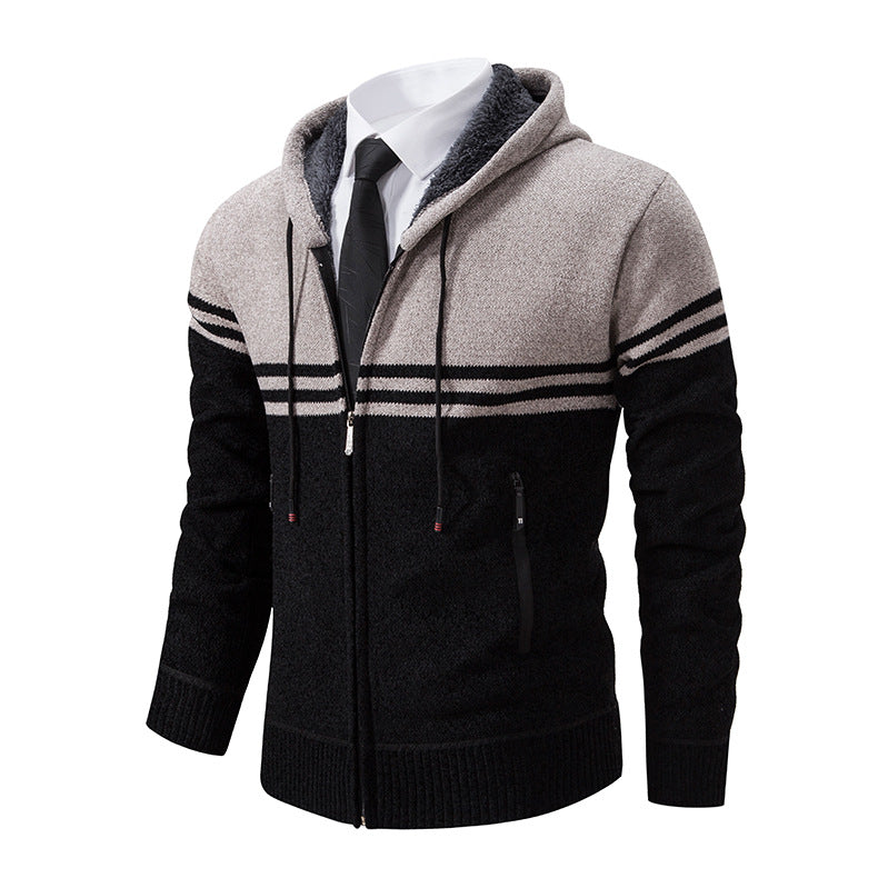Herren modische Kapuzenjacke mit strukturiertem Design und Funktionen EB