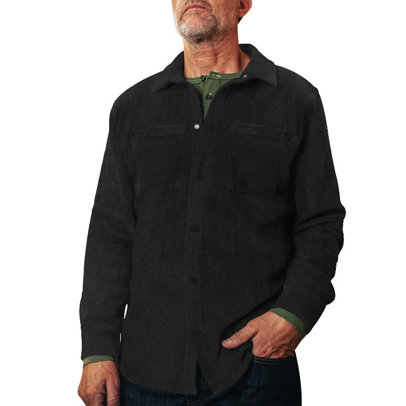 Herren Cord-Jacke mit praktischen Brusttaschen und modernem Schnitt EB