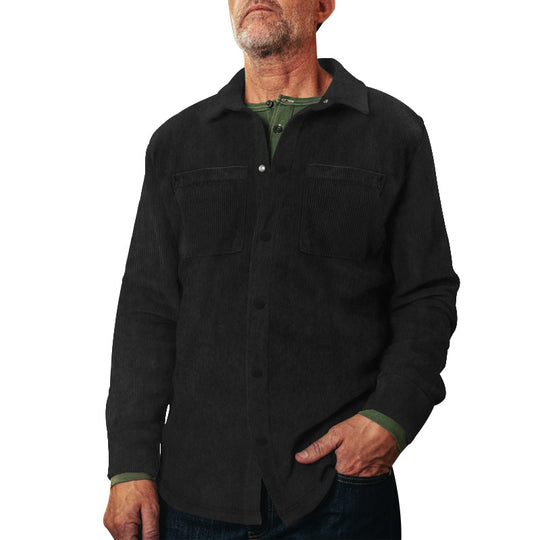 Herren Cord-Jacke mit praktischen Brusttaschen und modernem Schnitt EB