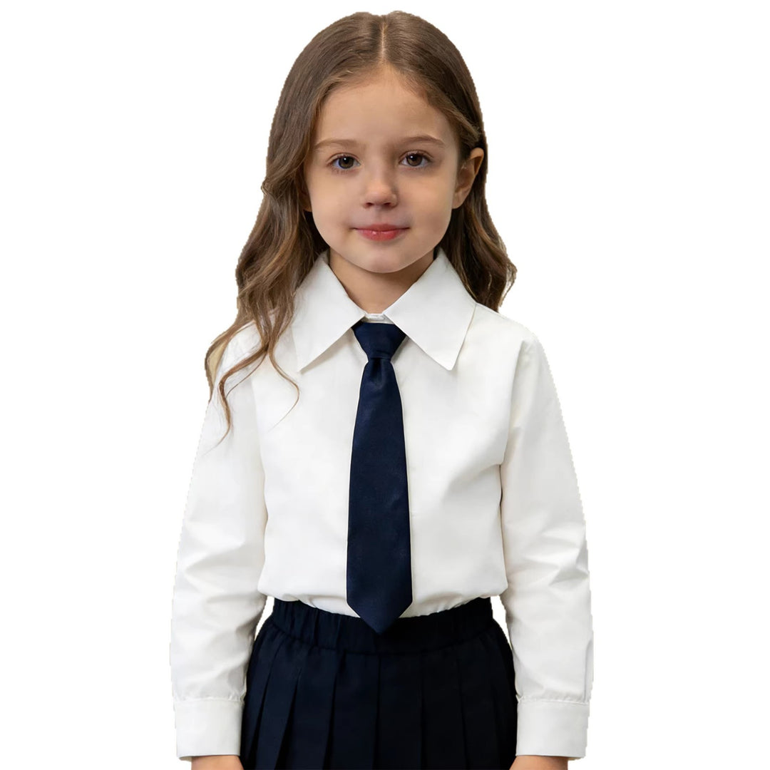 Mädchen Elegantes Hemd mit klassischem Kragen und Schlips EB